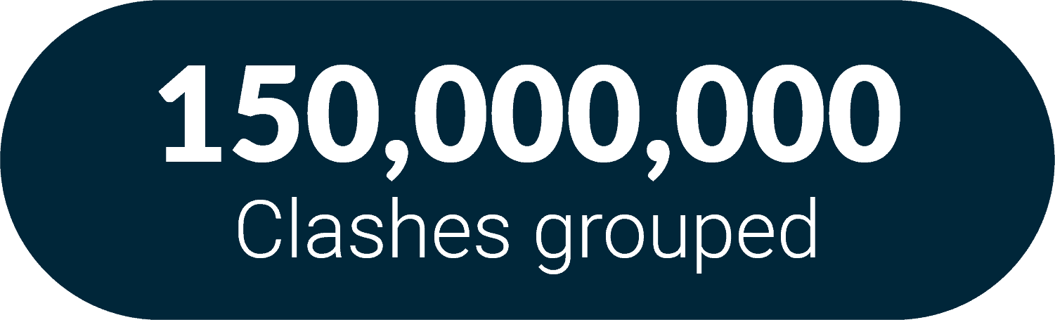 150 000 000 групирани сблъсъци
